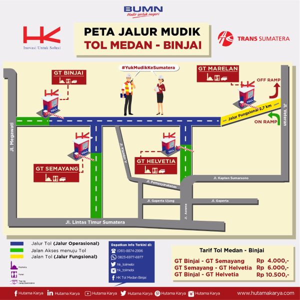 Hutama Karya Jamin Kesiapan Tol Medan-Binjai, Ada Tarif Gratis Lho!