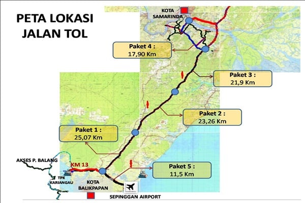 Ini Progres Pembangunan Jalan Tol Balikpapan-Samarinda