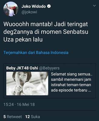 Istana Klarifikasi Heboh Cuitan Akun Jokowi Soal JKT48. Admin Langsung Dibebastugaskan