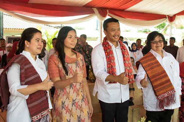 Livi Zheng, Puan Maharani, dan Imam Nahrawi di Kirab Pemuda 2017