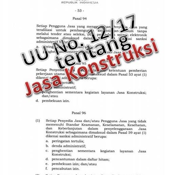 Ini Sederet Sanksi yang Akan Dijatuhkan kepada Kontraktor Lalai