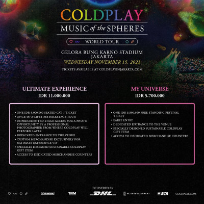 Ini Link Resmi Beli Tiket Murah Coldplay, Harga di Bawah Rp2 Juta