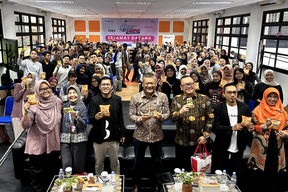 Gelaran Bisnis Indonesia Goes to Campus (BGTC) 2025 di IPB University, Bogor, Jawa Barat pada Kamis (2/10/2025). / Bisnis