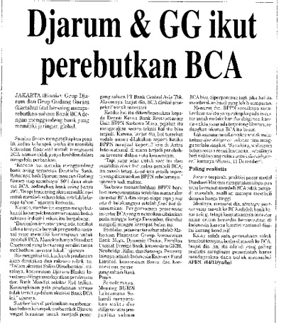 Harian Bisnis Indonesia, Rabu 12 Desember 2001. /Dok. Bisnis Indonesia