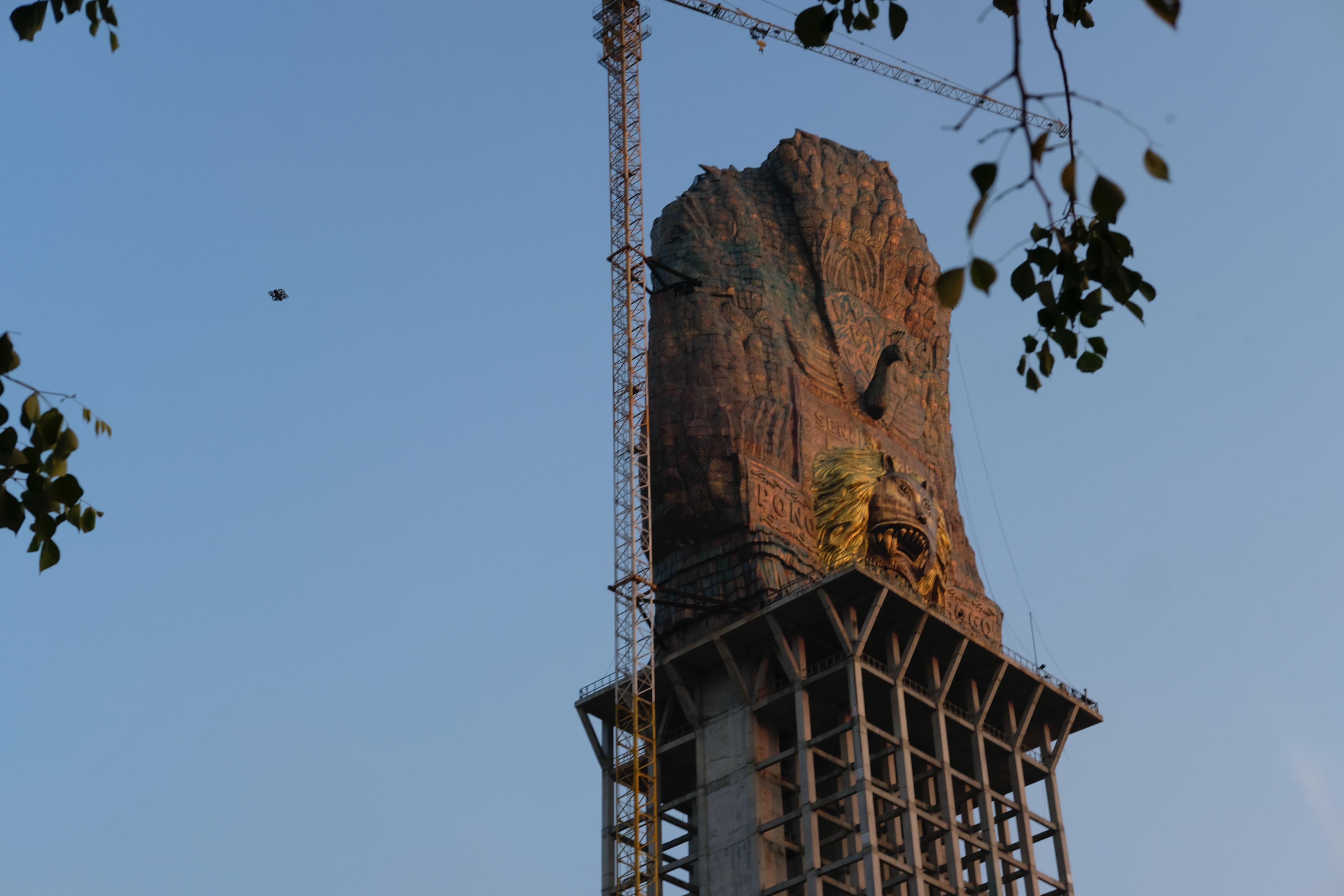 Pembangunan Monumen Reog dan Museum Peradaban (MRMP) setinggi 126 meter itu dimulai pada 2023/Bisnis-Hendri Tri Asworo