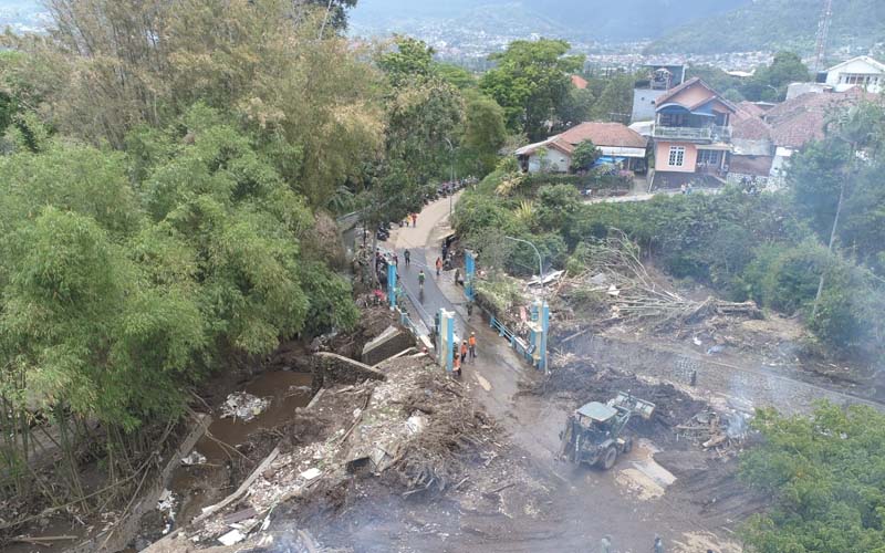 Desa Bulu Kerto usai banjir bandang Kota Batu, Sabtu (6/11/2021). Dok. BNPB