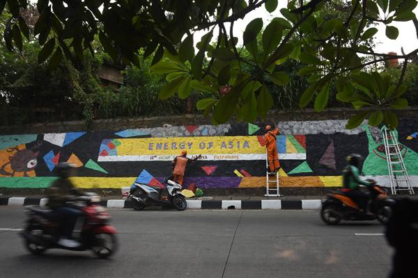 200 Seniman Lomba Melukis Mural Bertema Asian Games 2018