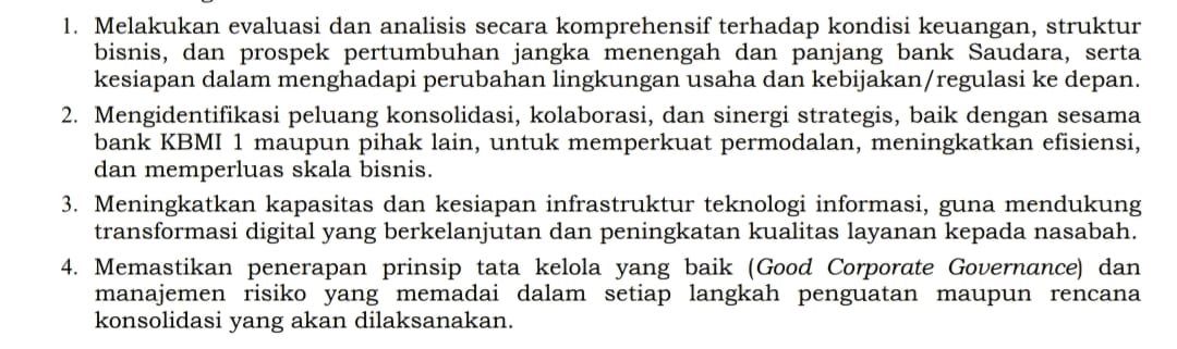 Isi surat OJK kepada bank-bank yang diperoleh Bisnis, memuat poin-poin evaluasi dan langkah strategis perbankan dalam menghadapi perubahan kebijakan dan transformasi digital. / Istimewa