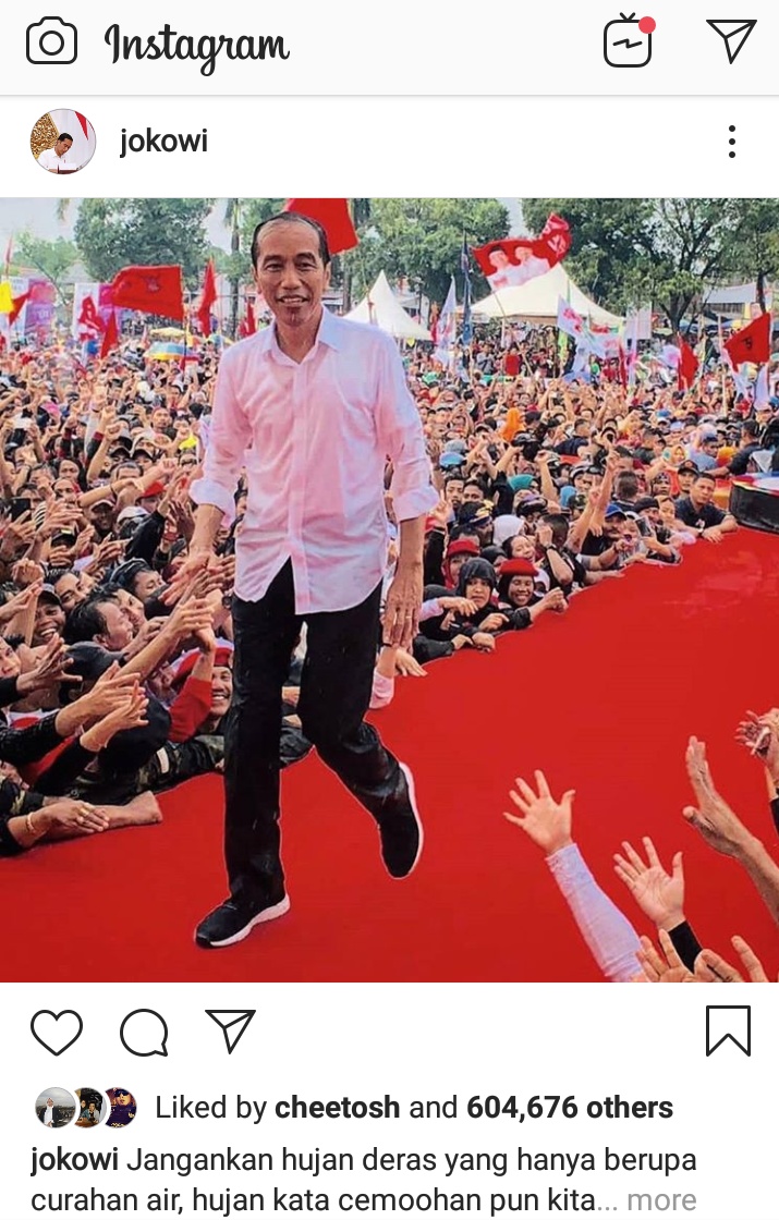 Kampanye di Brebes, Jokowi Basah Kuyup