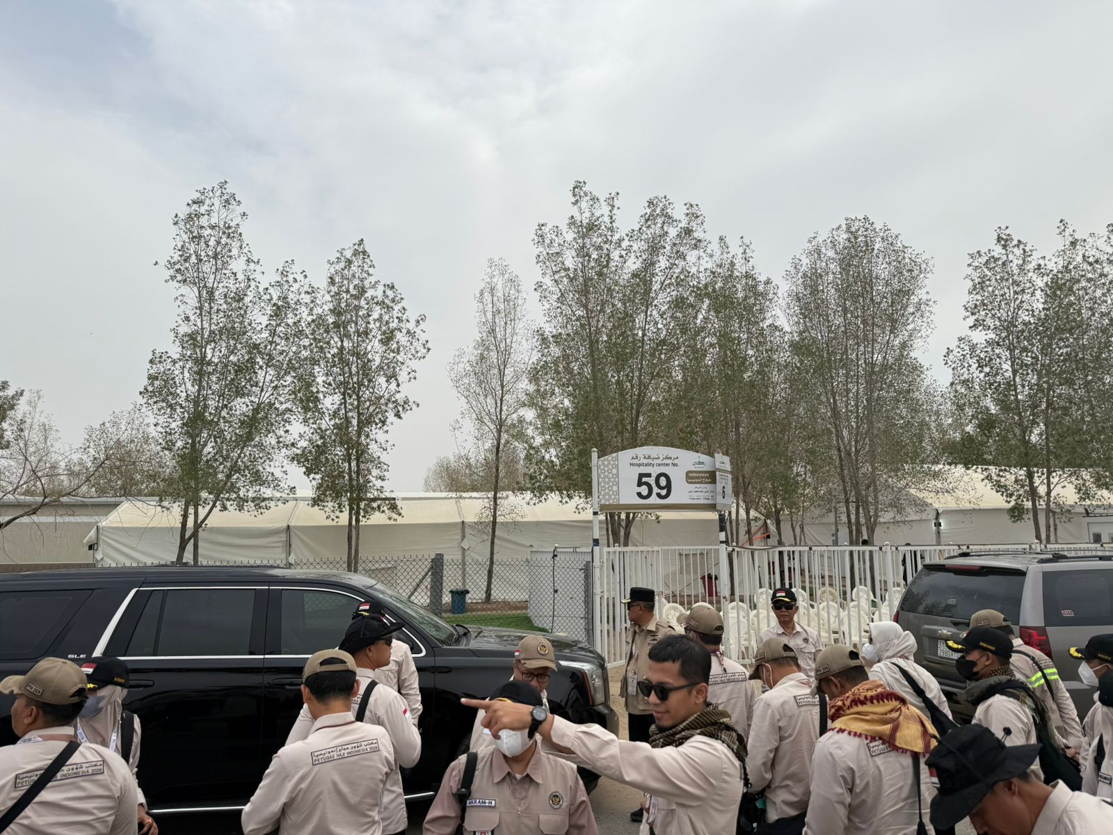 Peninjauan fasilitas dan tenda wukuf di Arafah, Arab Saudi untuk para jemaah haji Indonesia 2026. / dok. Media Center Haji (MCH) 2026