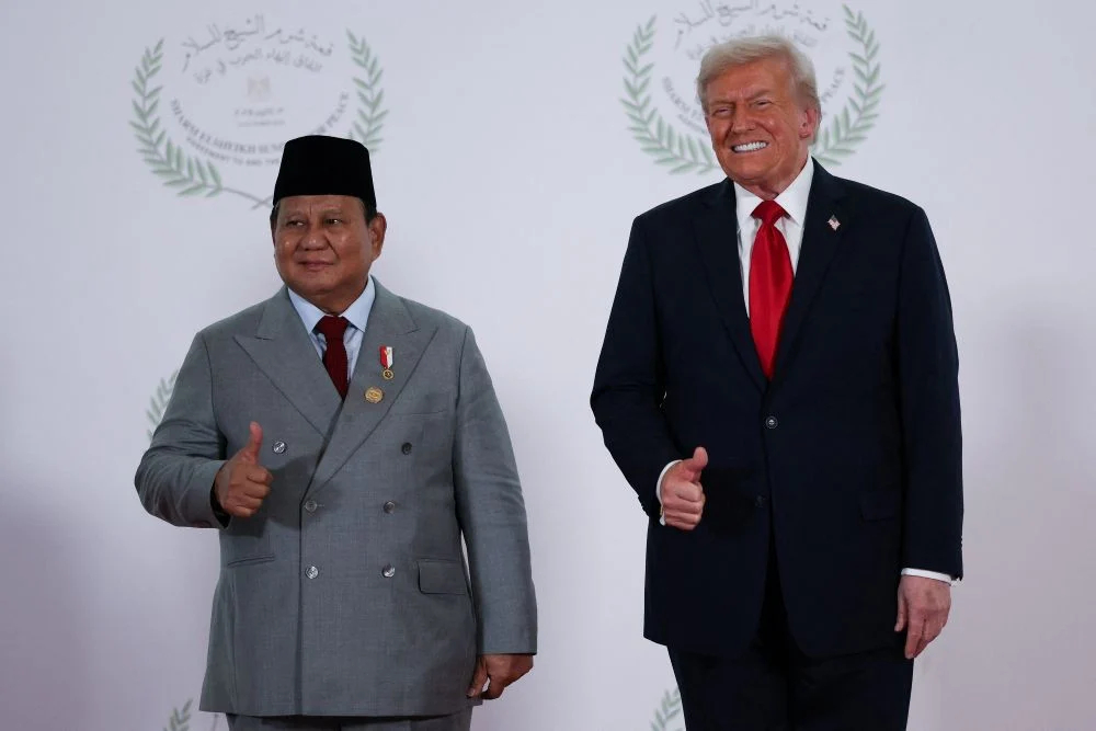 Presiden RI Prabowo Subianto dan Presiden AS Donald Trump