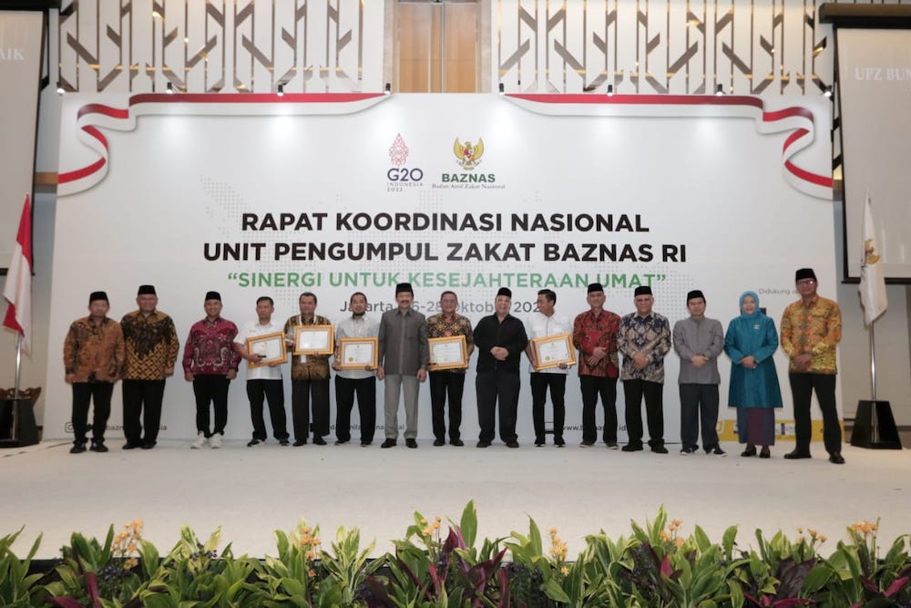 Unit Pengumpul Zakat PT Pupuk Kalimantan Timur (UPZ Pupuk Kaltim) meraih tiga penghargaan UPZ Award 2022 dari Badan Amil Zakat Nasional pada Kamis (27/10/2022)./JIBI-Istimewa