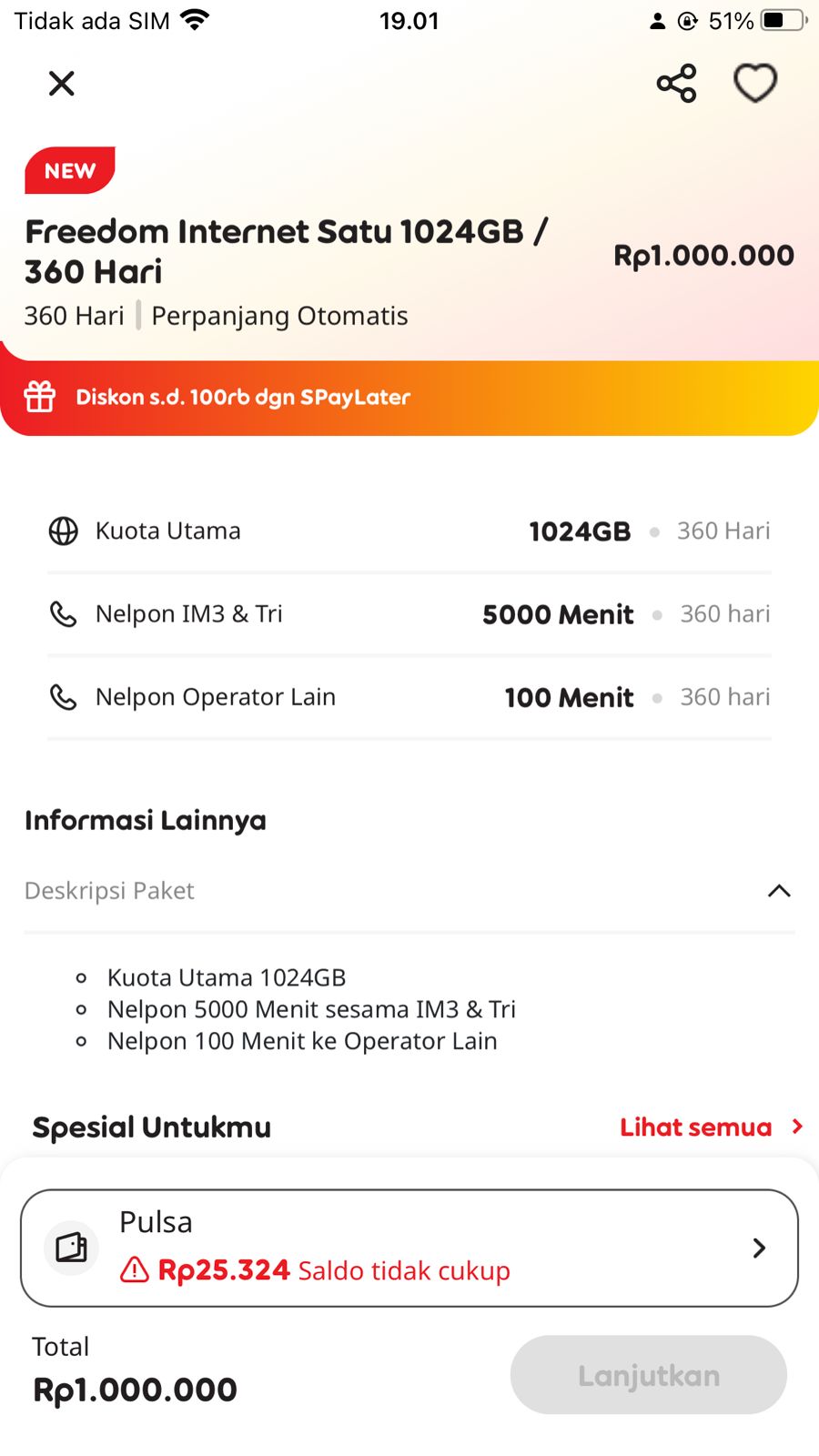 Paket Indosat Freedom Satu