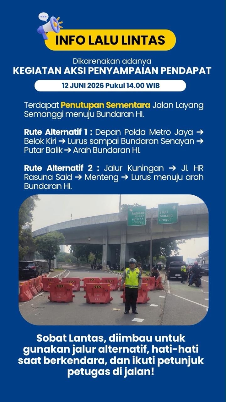 Demo BEM UI: Jalan Layang Semanggi Ditutup Sementara, Ini Jalur Alternatifnya