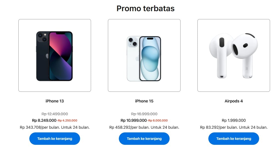 Promo Diskon iPhone di iBox, Digimap dan Ecommerce, Jelang Peluncuran iPhone 17