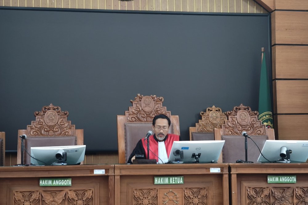 Hakim Tunggal I Ketut Darpawan yang mengadili sidang praperadilan eks Mendikbudristek Nadiem Makarim. JIBI/Anshary Madya Sukma 