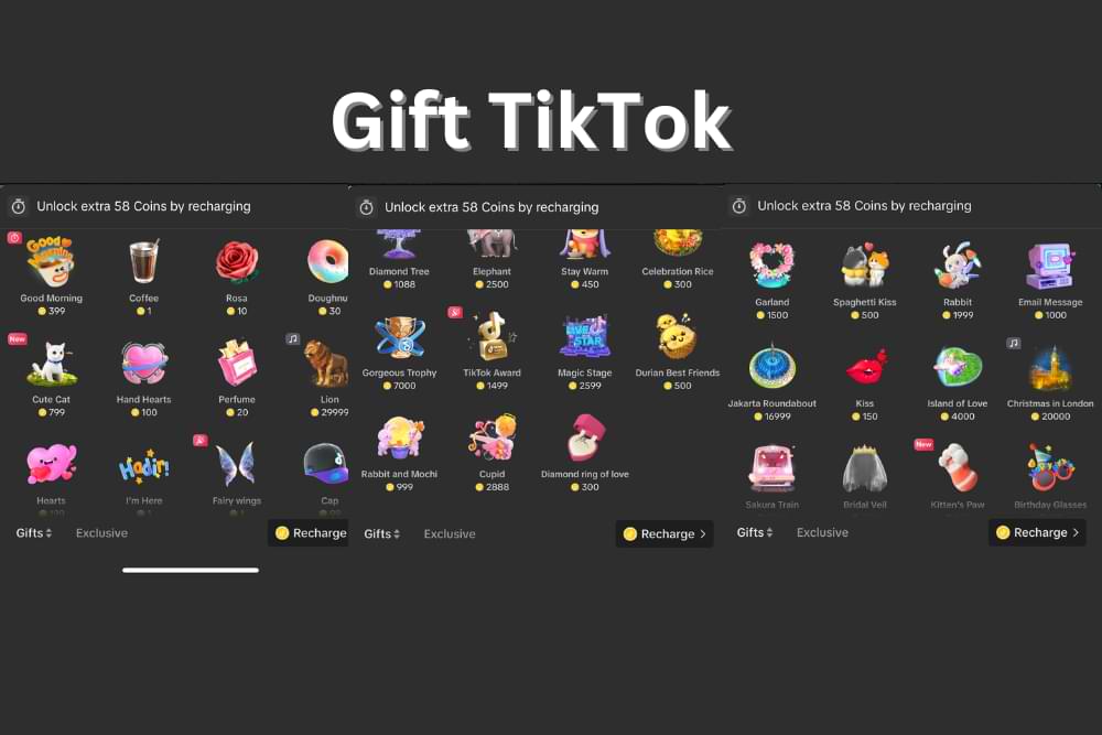 Daftar Harga Gift TikTok Termahal Dan Termurah Serta Cara Mengirimnya