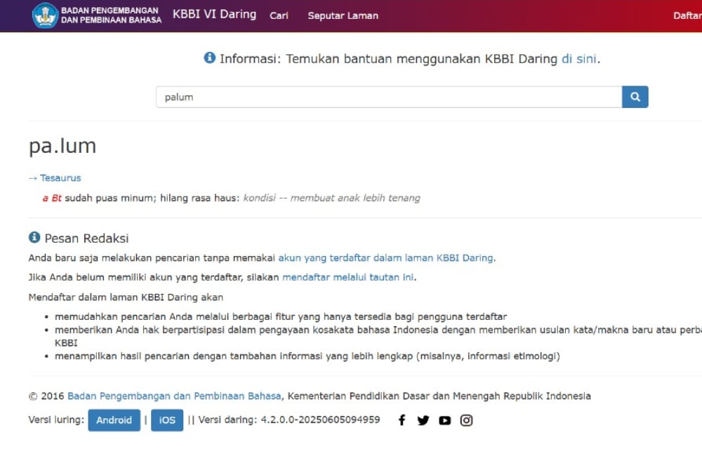 Palum Jadi Lawan Kata Haus, Resmi Masuk KBBI