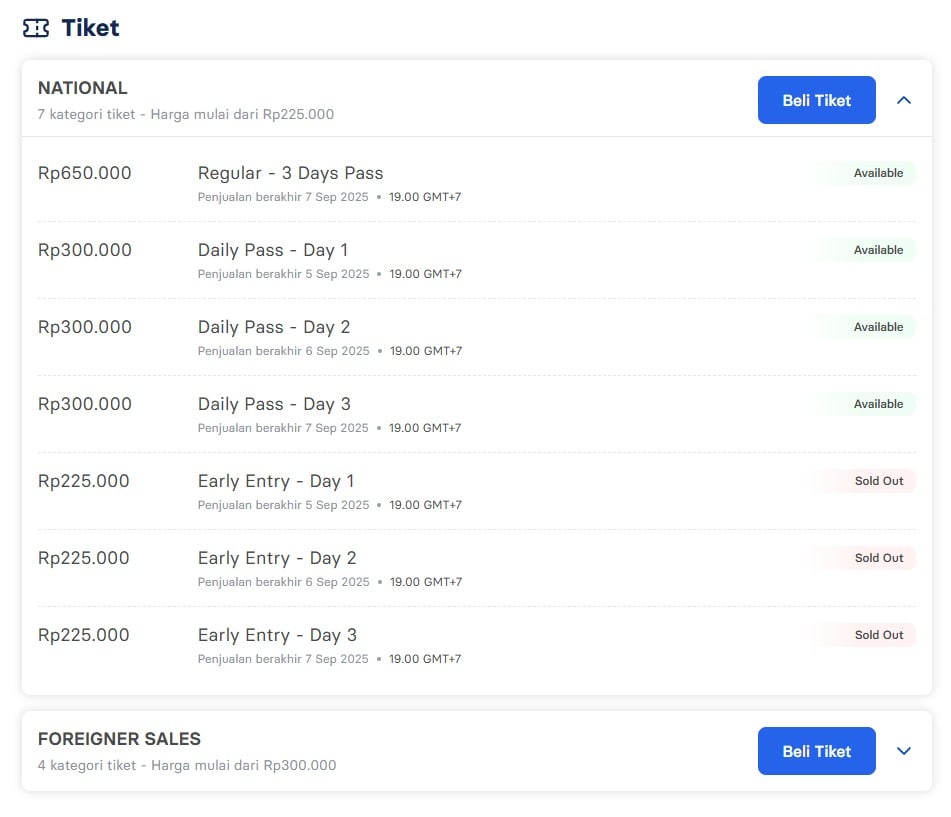Jadwal, Line Up, dan Harga Tiket Pestapora 2025