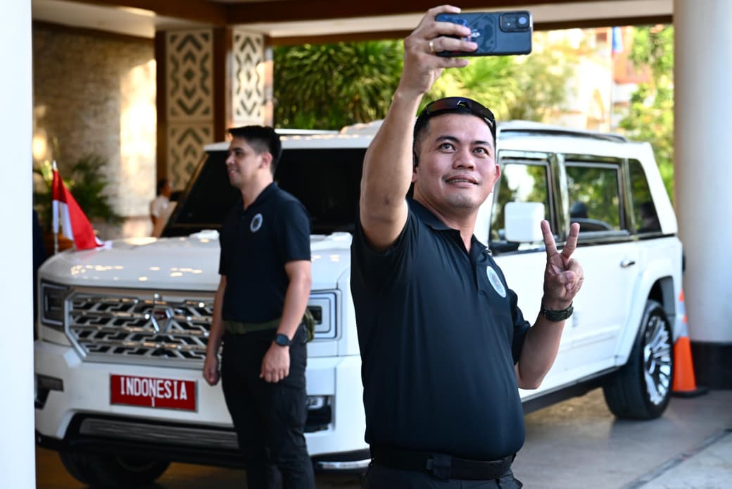 “Maung” Presiden Prabowo curi perhatian delegasi Asean dan warga Filipina./BPMI Setpres