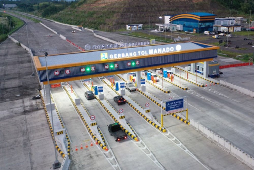 Gerbang tol Manado di ruas jalan tol Manado tol Manado-Bitung di Sulawesi Utara./ Dok. Jasa Marga